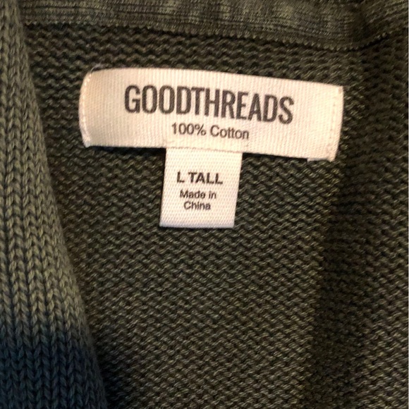 Mens green cardigan sweater - Picture 3 of 3